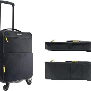 Travel Ready 4-Wheel Super Lightweight 1.9kg Collapsible Cabin Luggage. Made of High Tensile Strength Materials. Approved for Ryanair EasyJet and all Major Airlines (see video)