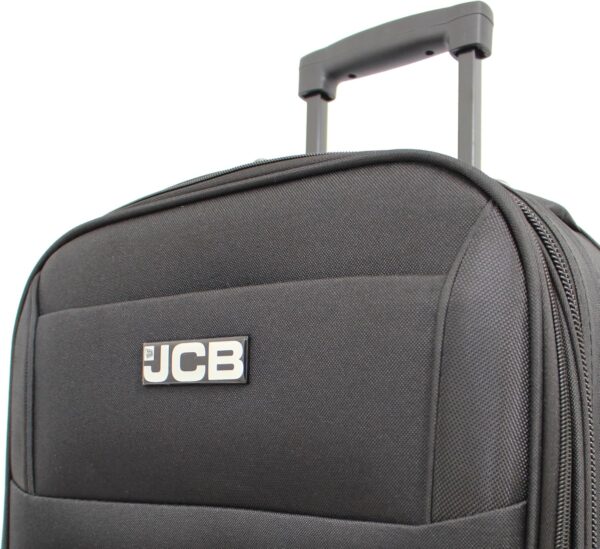 JCB 28" Large Suitcase, Lightweight Case with Telescopic Handle, Family Case, Trolley Bag Case - Black - 29" - Image 4